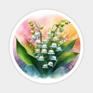 Lily of The Valley Flower Magnet